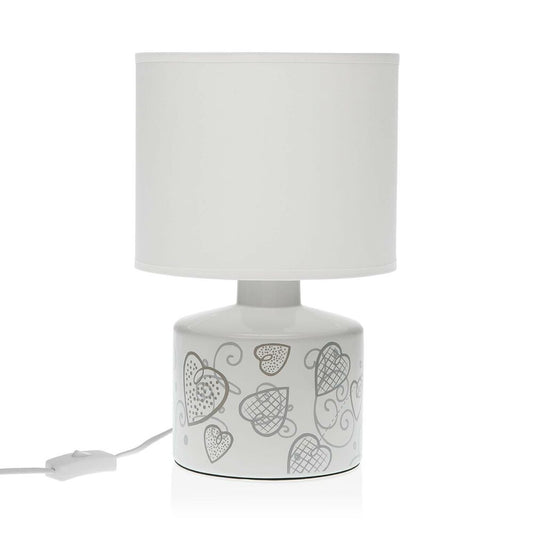 Lampada da tavolo Versa Cozy Cuori Ceramica (22,5 x 35 x 22,5 cm)