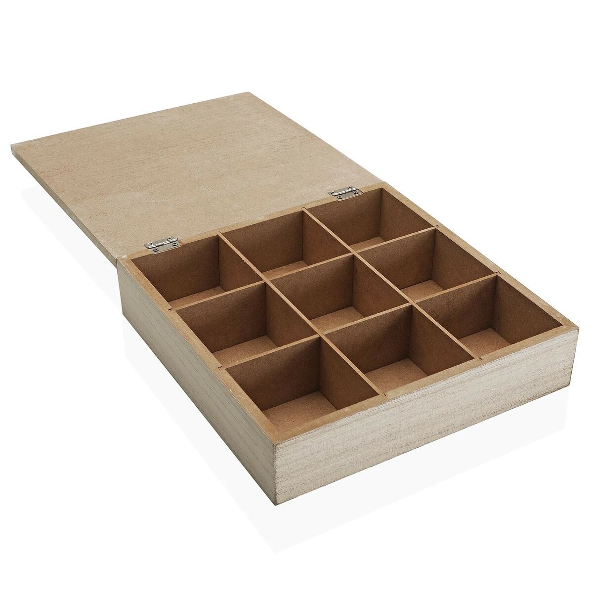 Scatola Decorativa Versa Albero Legno (24 x 6 x 24 cm)