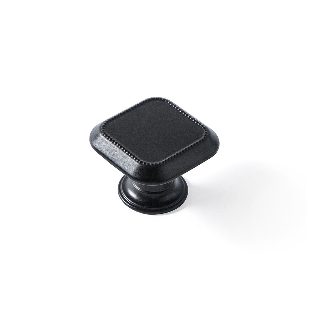 Pomo Rei Nero opaco Metallo 4 Pezzi (Ø 3 cm)