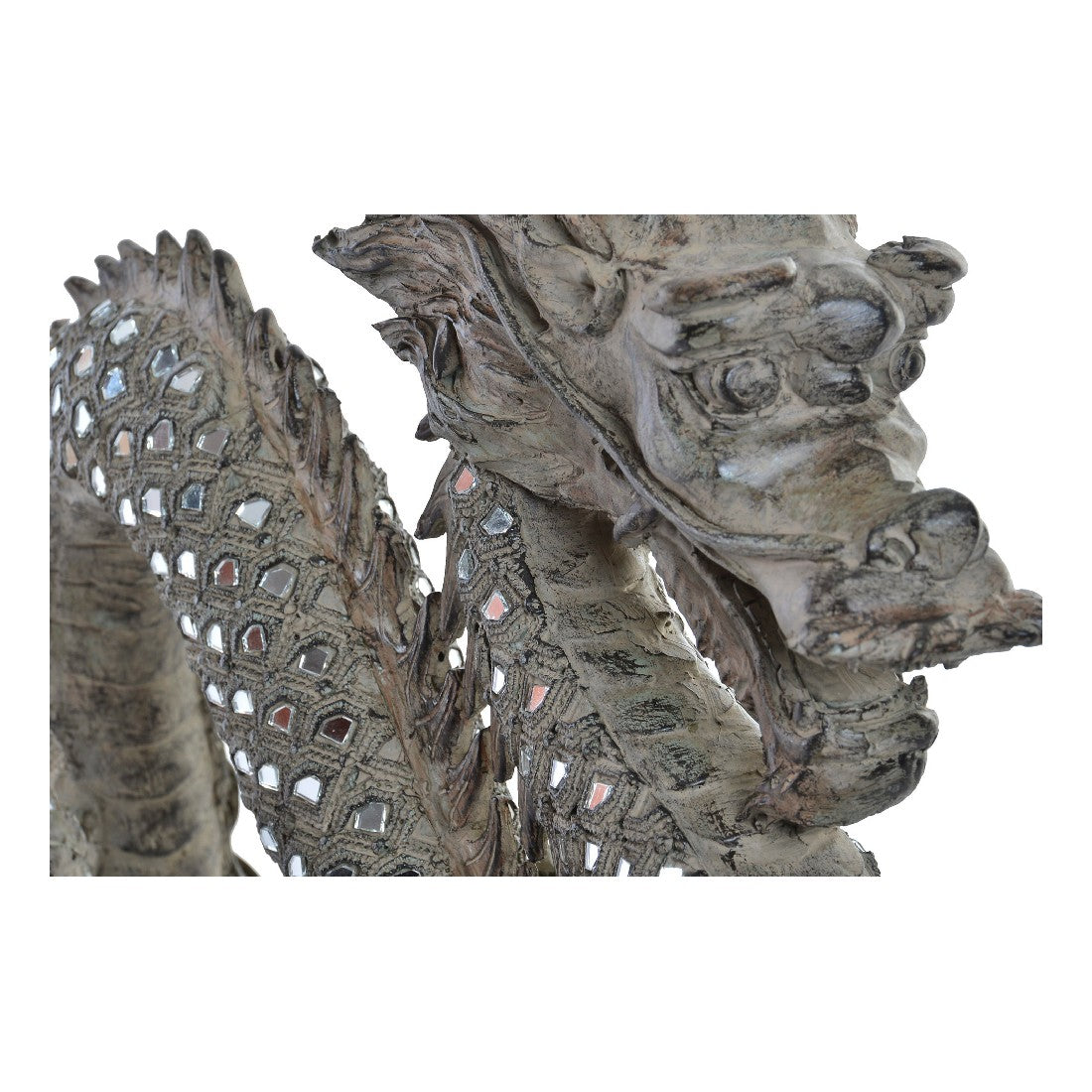 Statua Decorativa DKD Home Decor Drago Resina Vetro (52 x 13.5 x 31 cm)