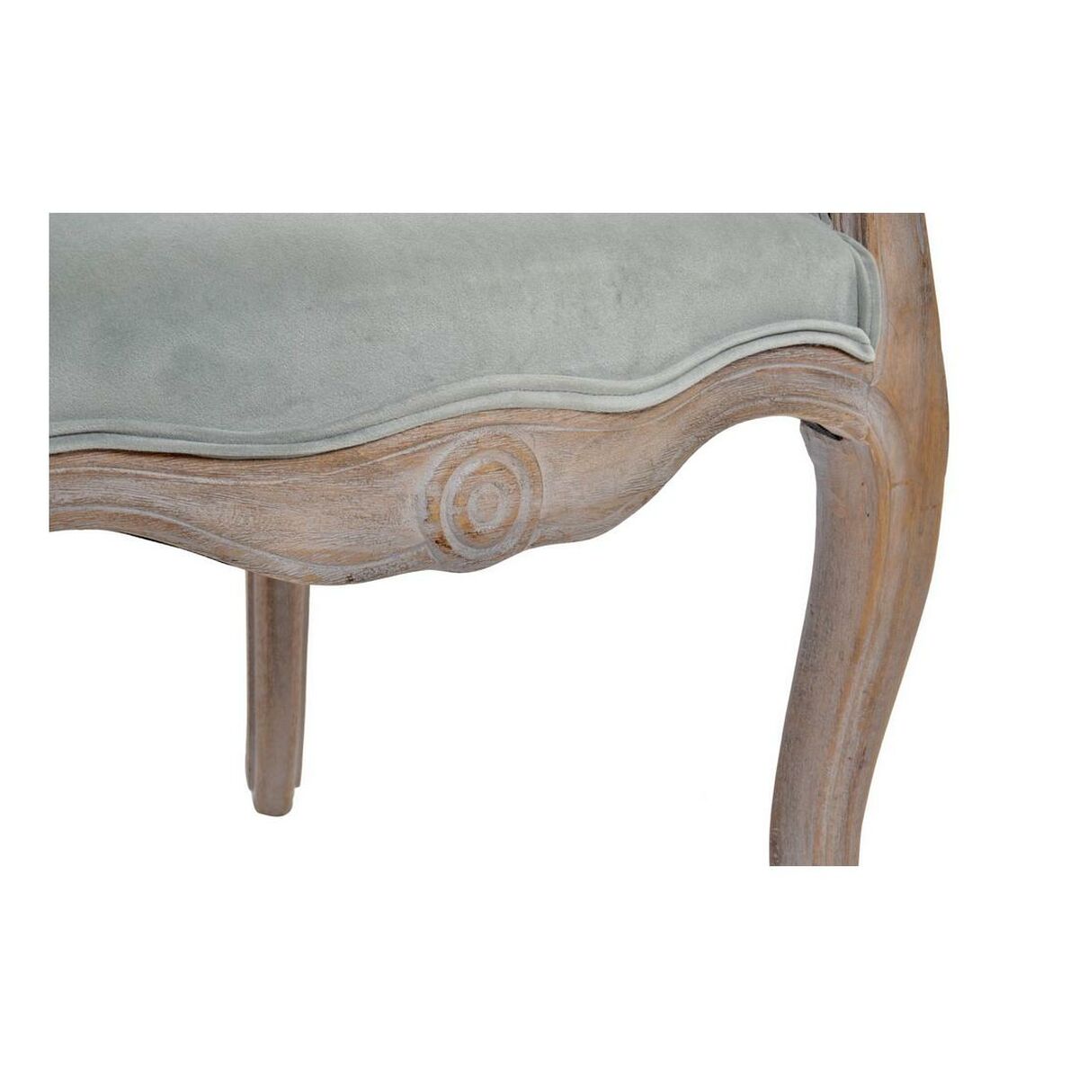 Poltrona DKD Home Decor Grigio Poliestere Legno d'albero della gomma (62 x 58 x 69 cm)