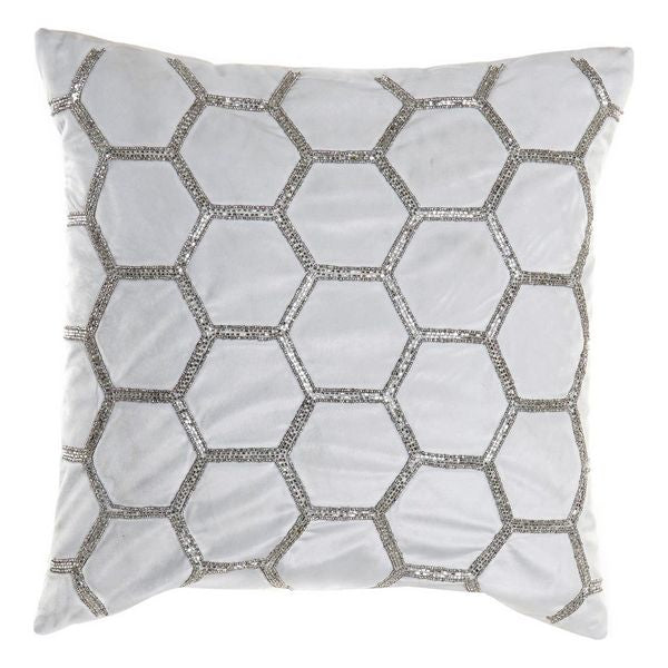 Cuscino DKD Home Decor Velluto Geometrico (45 x 45 cm)