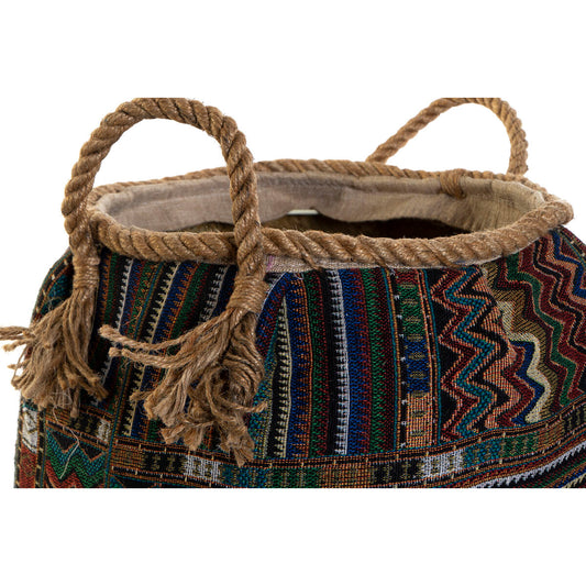 Cestino DKD Home Decor Cotone Fibra (30 x 30 x 30 cm) (2 Unità)