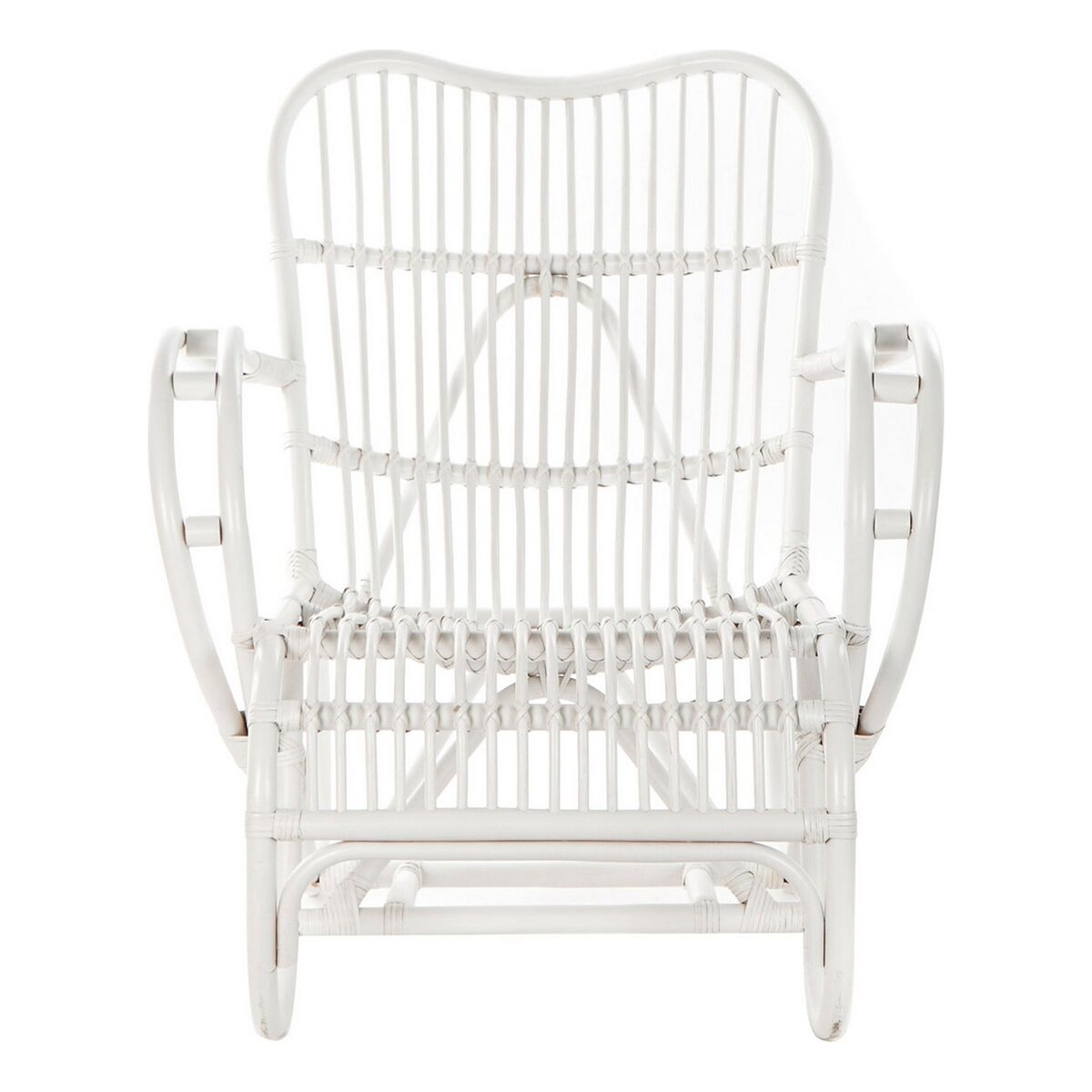 Poltrona DKD Home Decor 75 x 85 x 85 cm Bianco Rattan