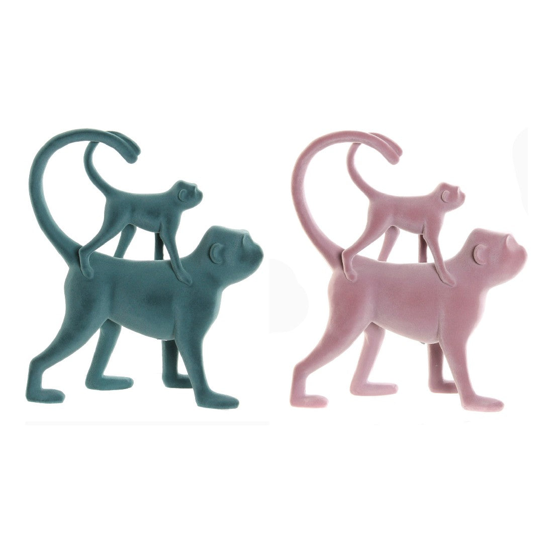 Statua Decorativa DKD Home Decor Resina Scimmia (2 pezzi) (22.5 x 8 x 27.5 cm)