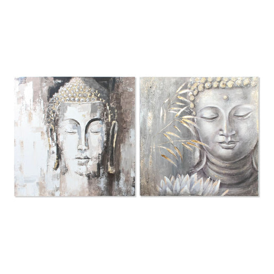 Quadro DKD Home Decor Buddha (100 x 3.8 x 100 cm)