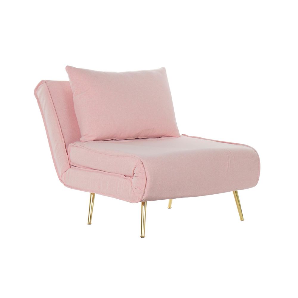 Divano Letto DKD Home Decor Poliestere Metallo (90 x 196 x 30 cm) (90 x 90 x 84 cm)