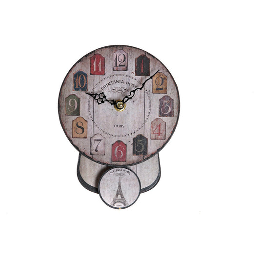 Orologio da Parete DKD Home Decor Pendolo Ferro Legno MDF (14 x 5 x 19 cm)