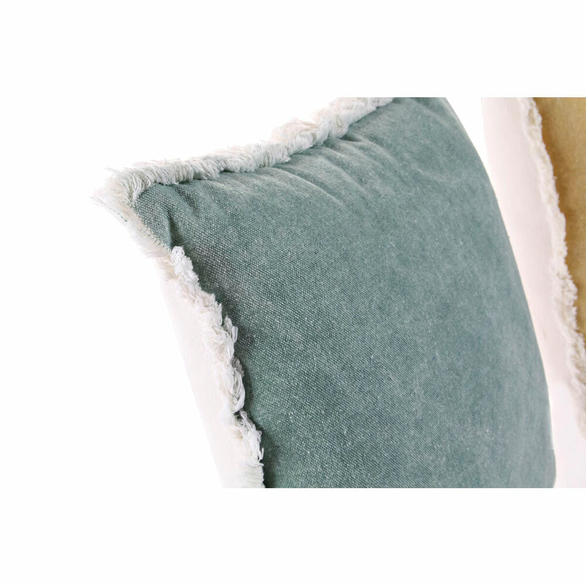 Cuscino DKD Home Decor Rosa Poliestere Cotone Alluminio Verde Giallo Frange (45 x 10 x 45 cm) (3) (3 Unità)