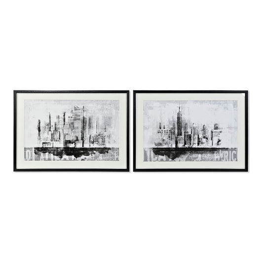 Quadro DKD Home Decor New York Tela New York (2 pezzi) (84 x 3 x 60 cm)
