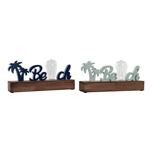 Statua Decorativa DKD Home Decor Beach LED MDF Menta Blu Marino Legno MDF (34 cm) (2 pezzi) (34 x 8 x 16 cm)