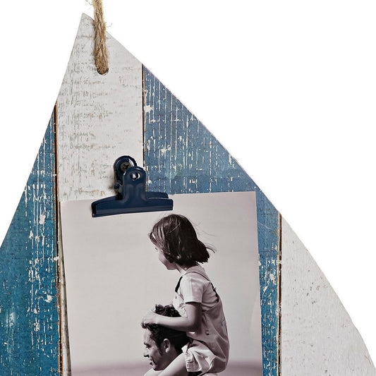 Decorazione pensile DKD Home Decor Barca a vela Corda Legno MDF (2 pezzi) (40 x 2 x 43 cm)