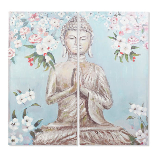 Quadro DKD Home Decor Tela Buddha (2 pezzi) (70 x 3 x 140 cm) (2 pezzi)