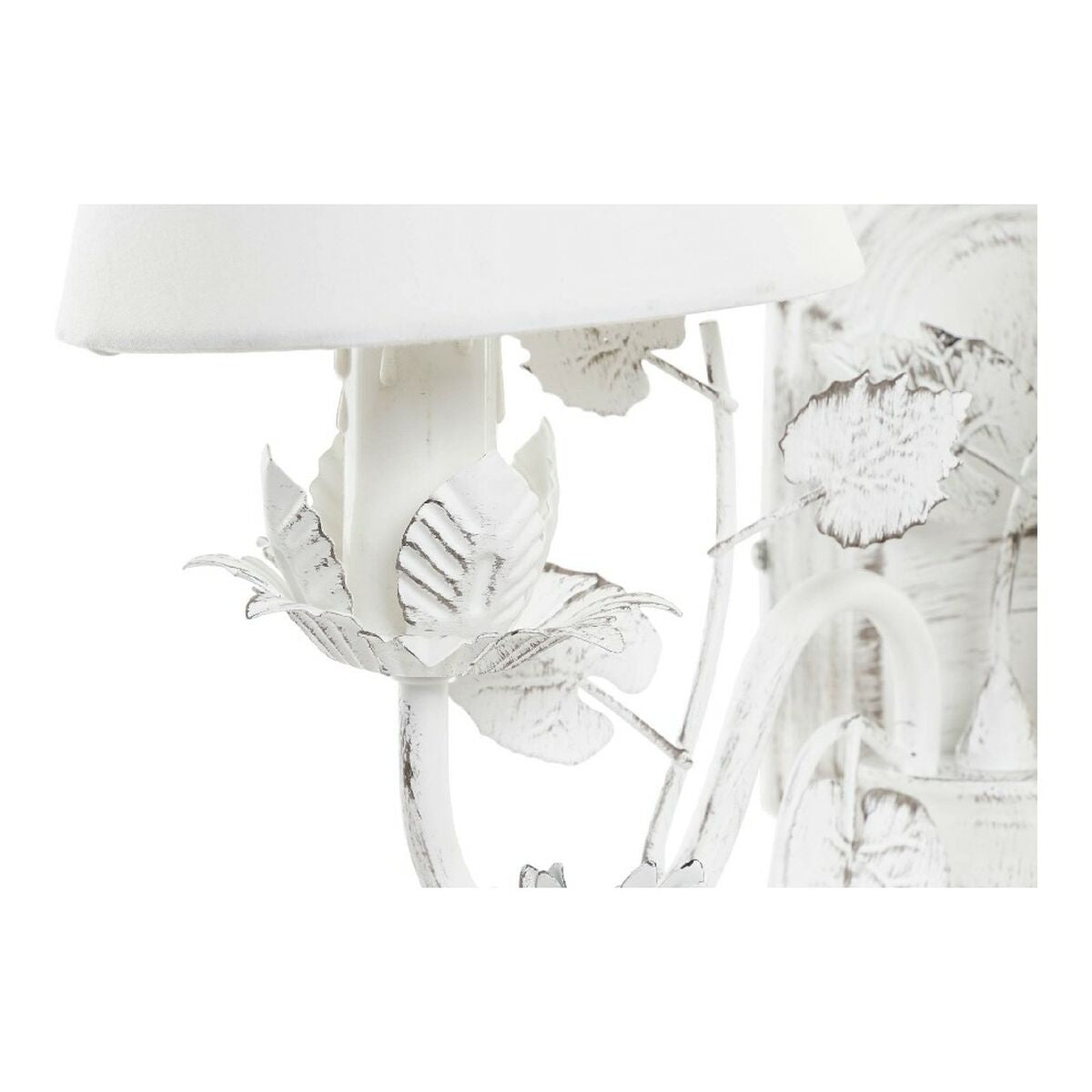 Lampadario DKD Home Decor Bianco Poliestere Metallo 220 V 25W (38 x 22 x 31 cm)