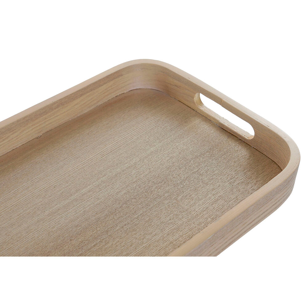 Vassoio per aperitivi DKD Home Decor Legno Naturale Scandinavo (40 x 30 x 5,5 cm) (2 Pezzi)