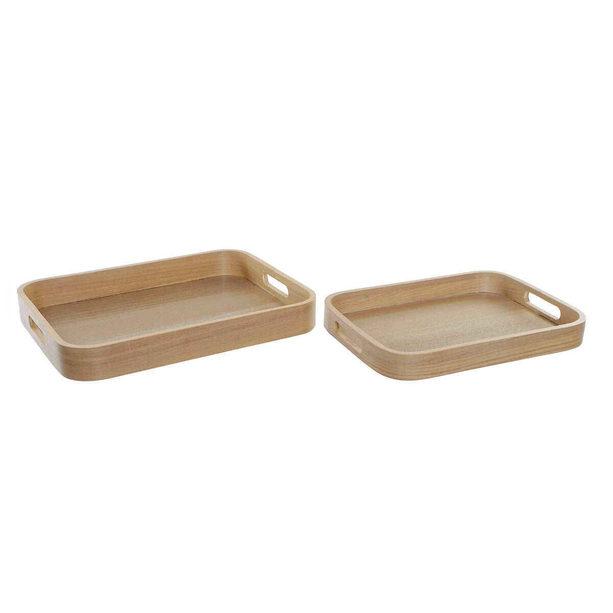 Vassoio per aperitivi DKD Home Decor Legno Naturale Scandinavo (40 x 30 x 5,5 cm) (2 Pezzi)