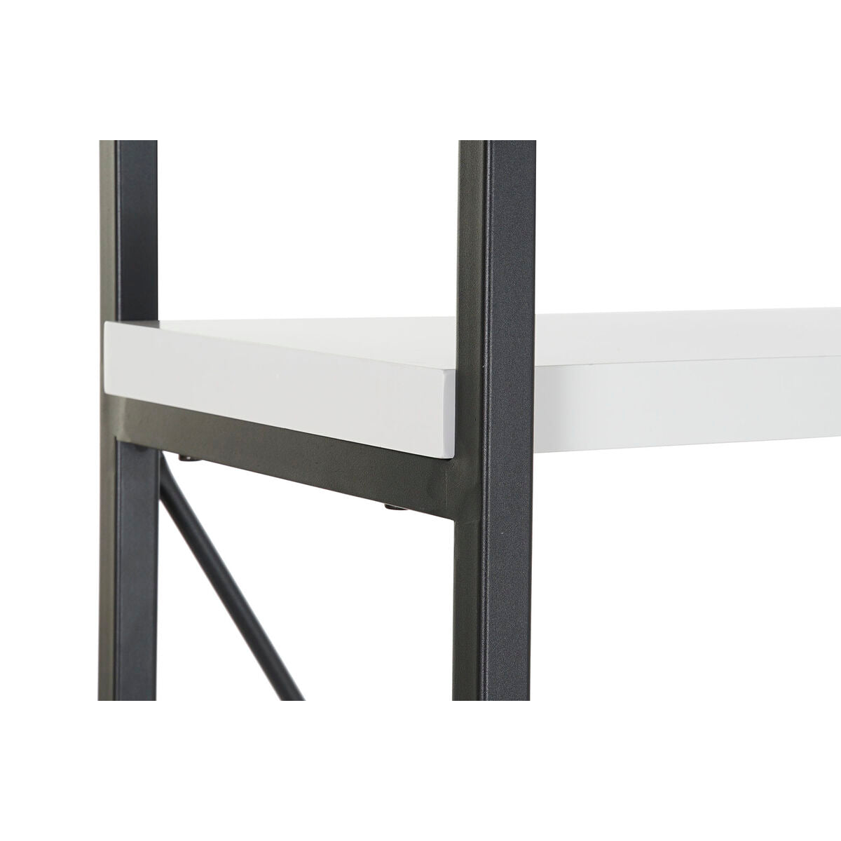 Scaffale DKD Home Decor Nero Metallo Bianco 4 Mensole Legno MDF (110 x 30 x 150 cm)