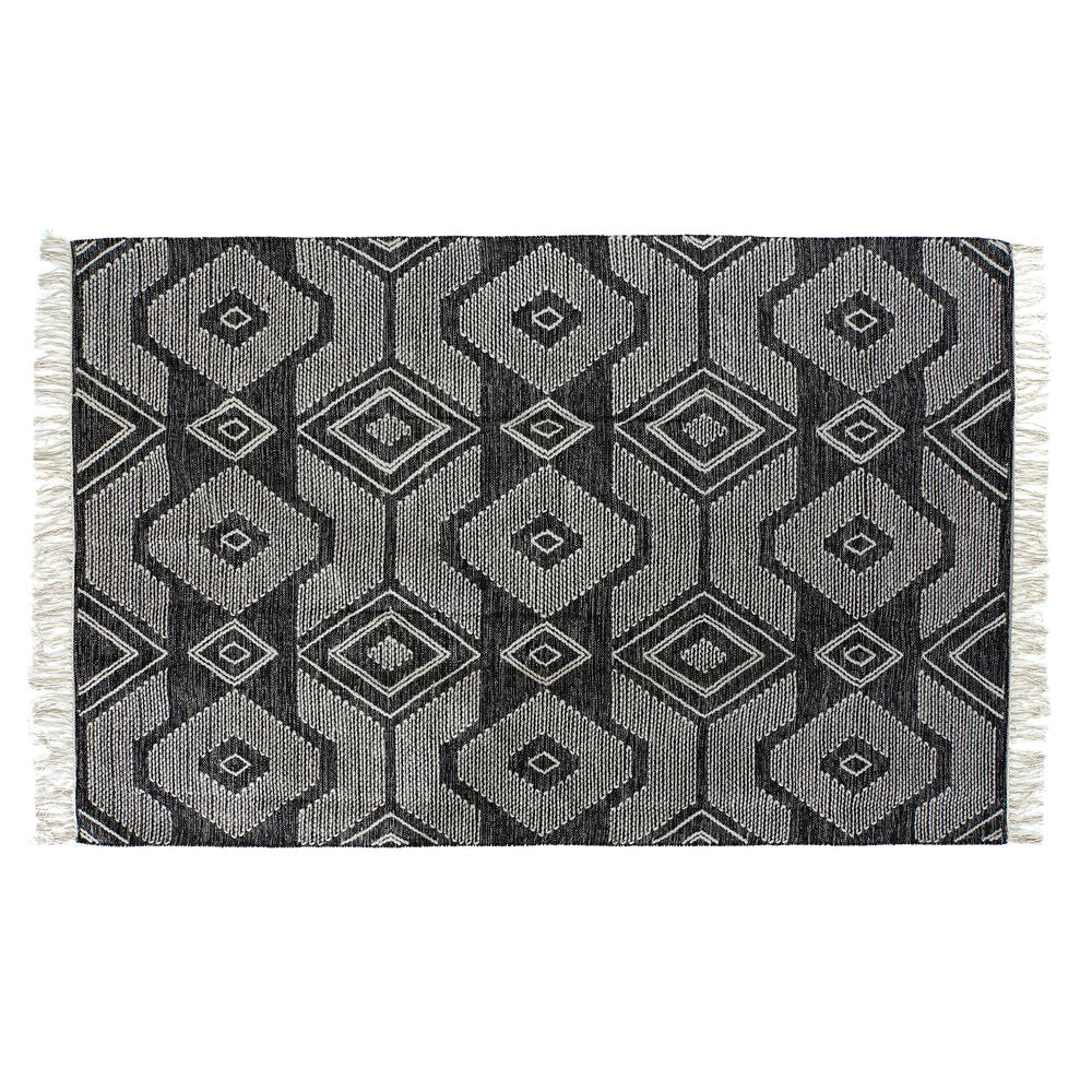 Tappeto DKD Home Decor Bianco Nero Cotone (200 x 290 x 1 cm)