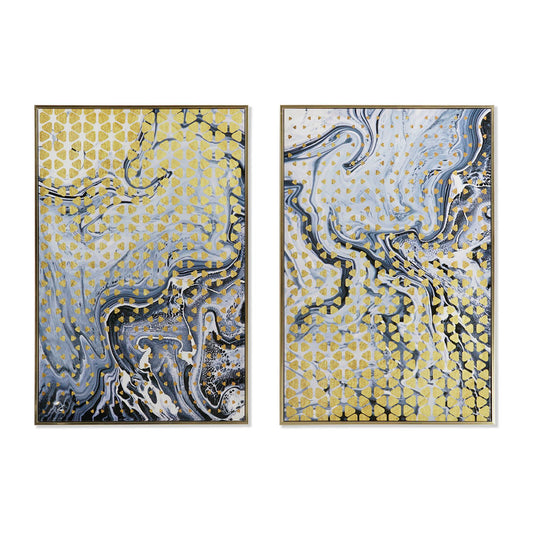 Quadro DKD Home Decor Abstract (2 pezzi) (60 x 3 x 90 cm)