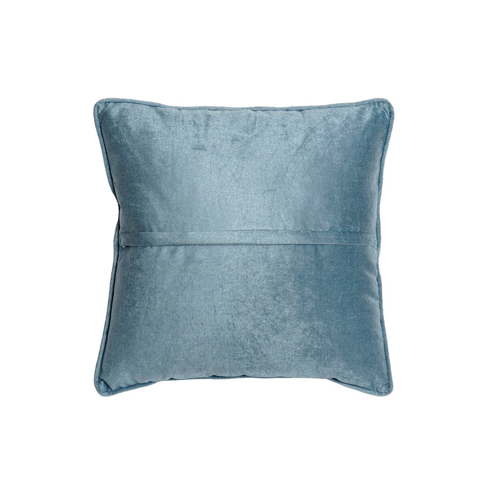 Cuscino DKD Home Decor Azzurro Poliestere Velluto Dorato (45 x 10 x 45 cm)