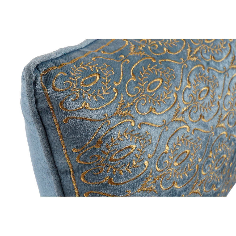 Cuscino DKD Home Decor Azzurro Poliestere Velluto Dorato (50 x 10 x 30 cm)