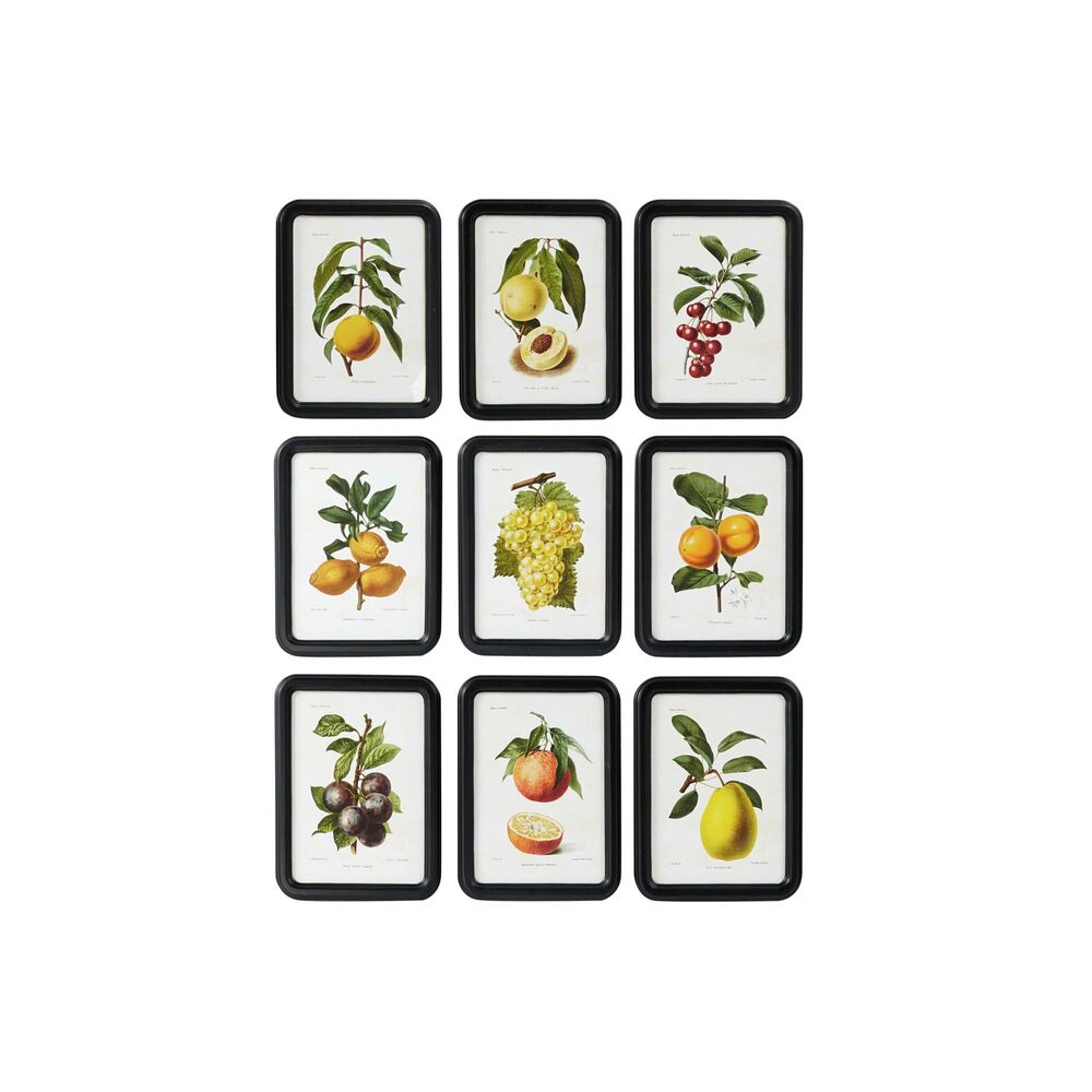 Quadro DKD Home Decor Frutta (9 pezzi) (30 x 2 x 40 cm)