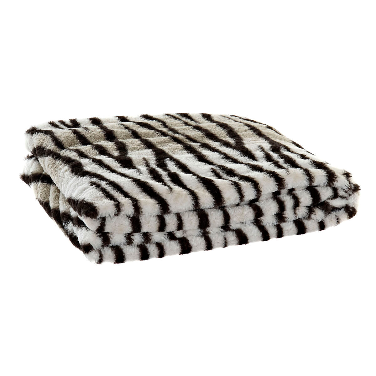 Coperta DKD Home Decor Selvaggio Nero Grigio Bianco (130 x 170 x 2 cm)