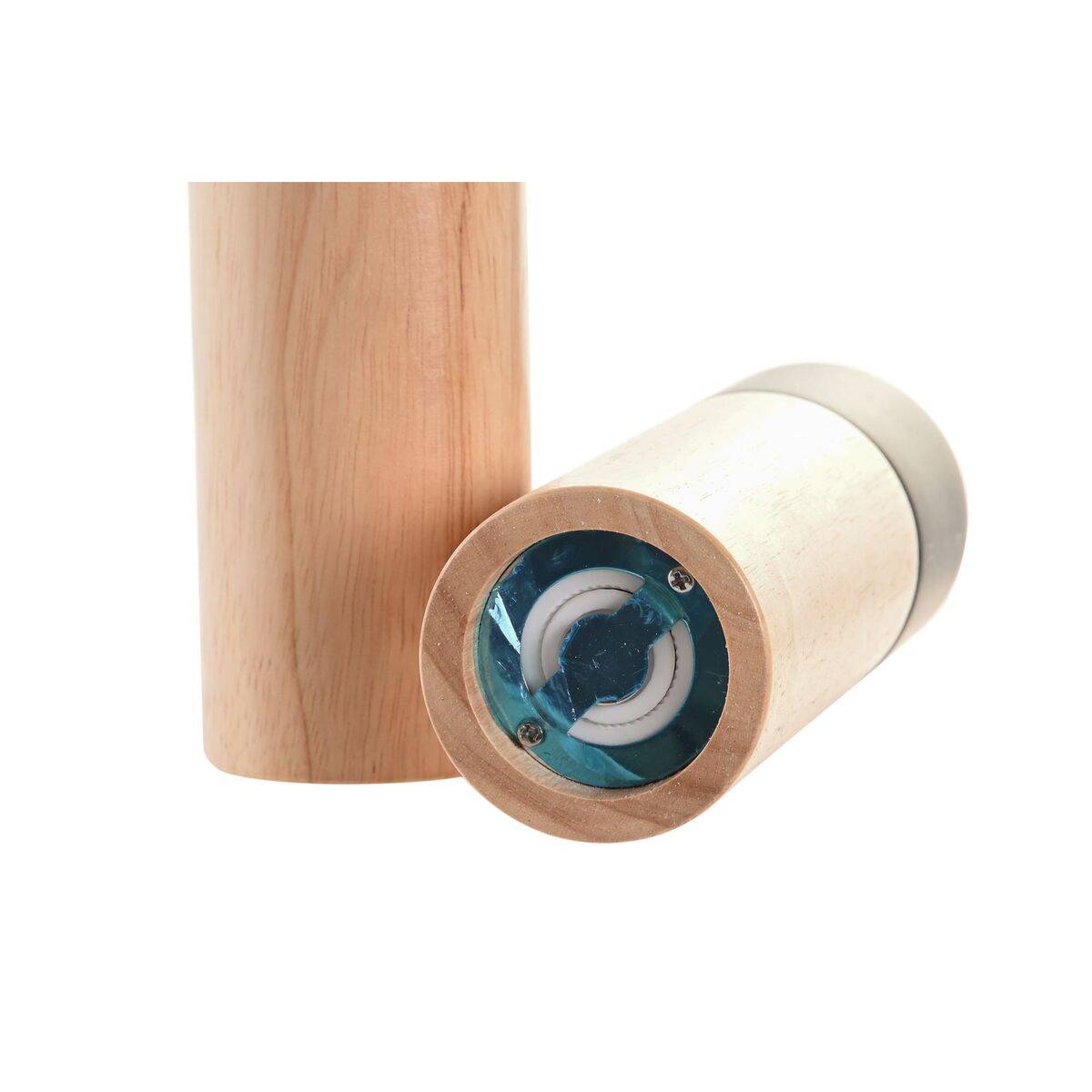 Saliera-Pepiera DKD Home Decor Nero Legno d'albero della gomma Bianco (5 x 5 x 16 cm) (2 Unità)