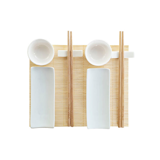 Set per Sushi DKD Home Decor Bambù Gres (28,5 x 19,5 x 3,3 cm)