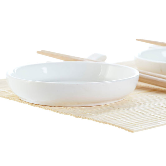 Set per Sushi DKD Home Decor Bambù Gres (7 pcs) (28,8 x 19,8 x 3 cm)