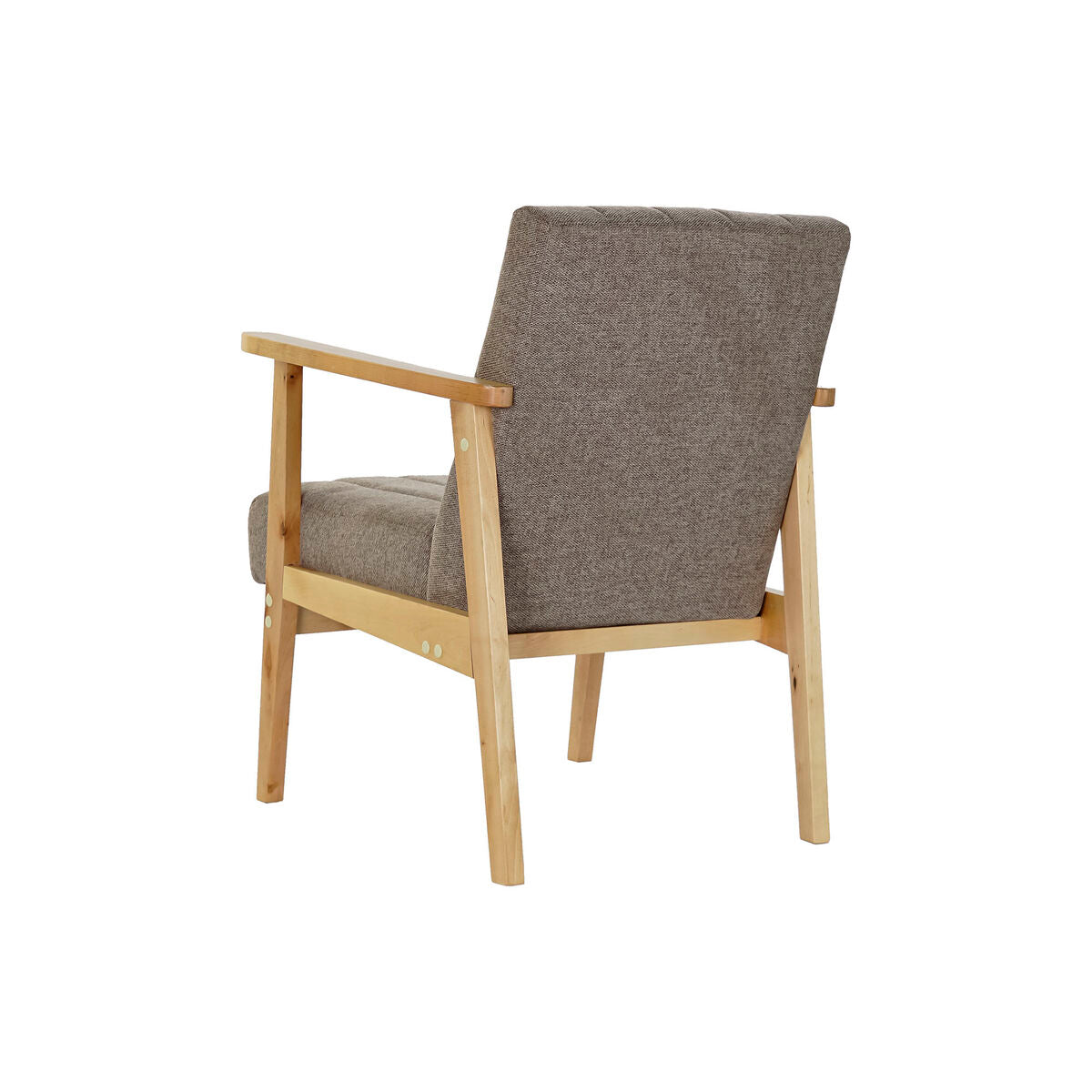 Poltrona DKD Home Decor Naturale Beige Poliestere Pino (63 x 68 x 81 cm)