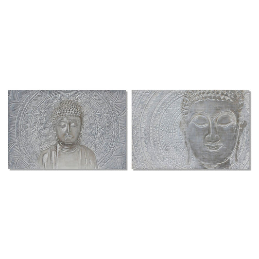 Quadro DKD Home Decor Buddha (2 pezzi) (120 x 2.8 x 80 cm)