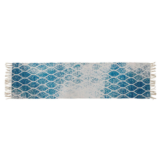 Tappeto DKD Home Decor Azzurro Cotone Chenille (60 x 240 x 1 cm)