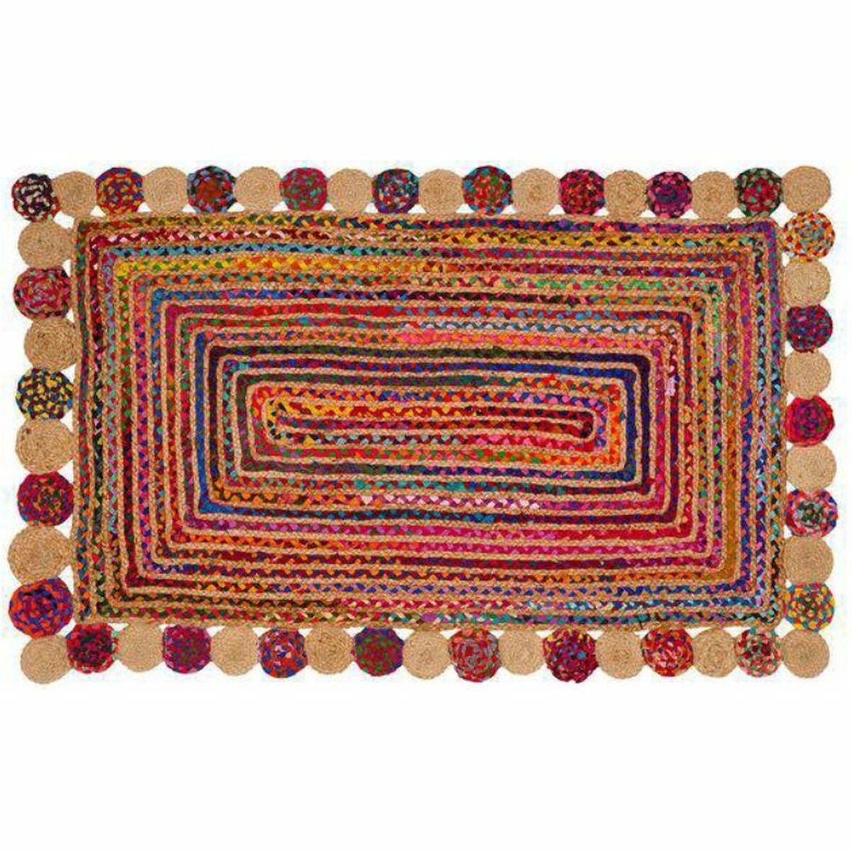 Tappeto DKD Home Decor Cotone Multicolore Iuta (200 x 290 x 1 cm)