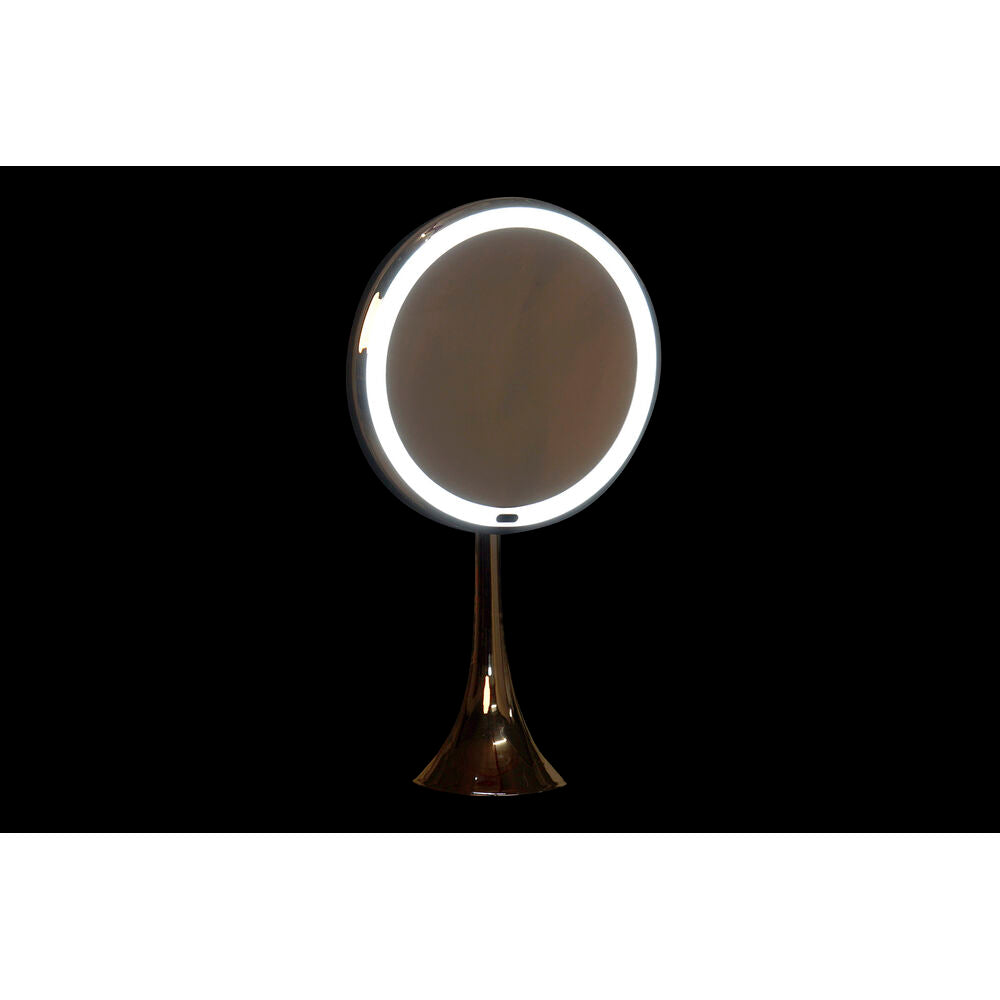 Specchio Ingranditore con LED DKD Home Decor Argentato Metallo (20 x 11 x 37 cm)