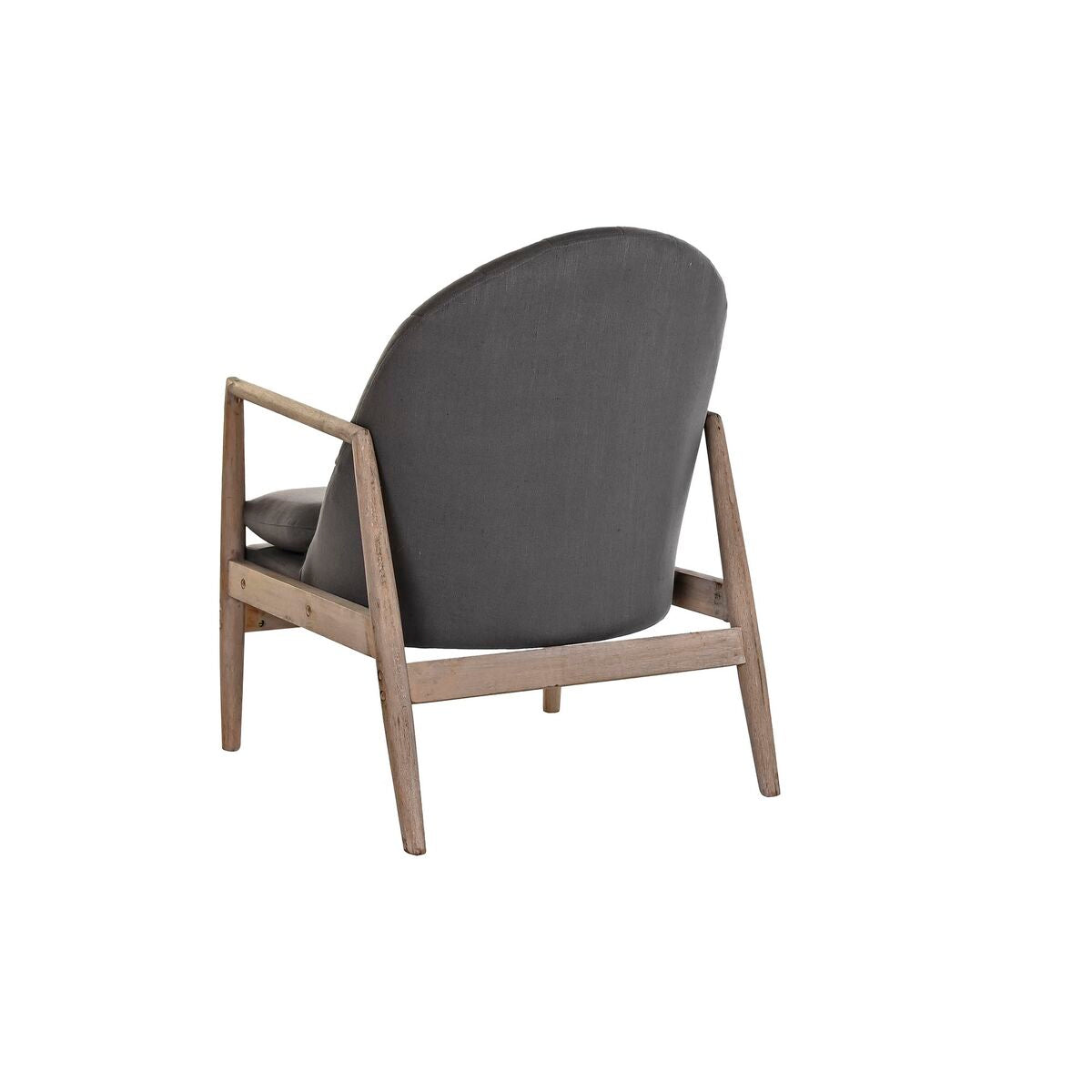Poltrona DKD Home Decor Abete Poliestere Grigio scuro (67 x 70 x 89 cm)