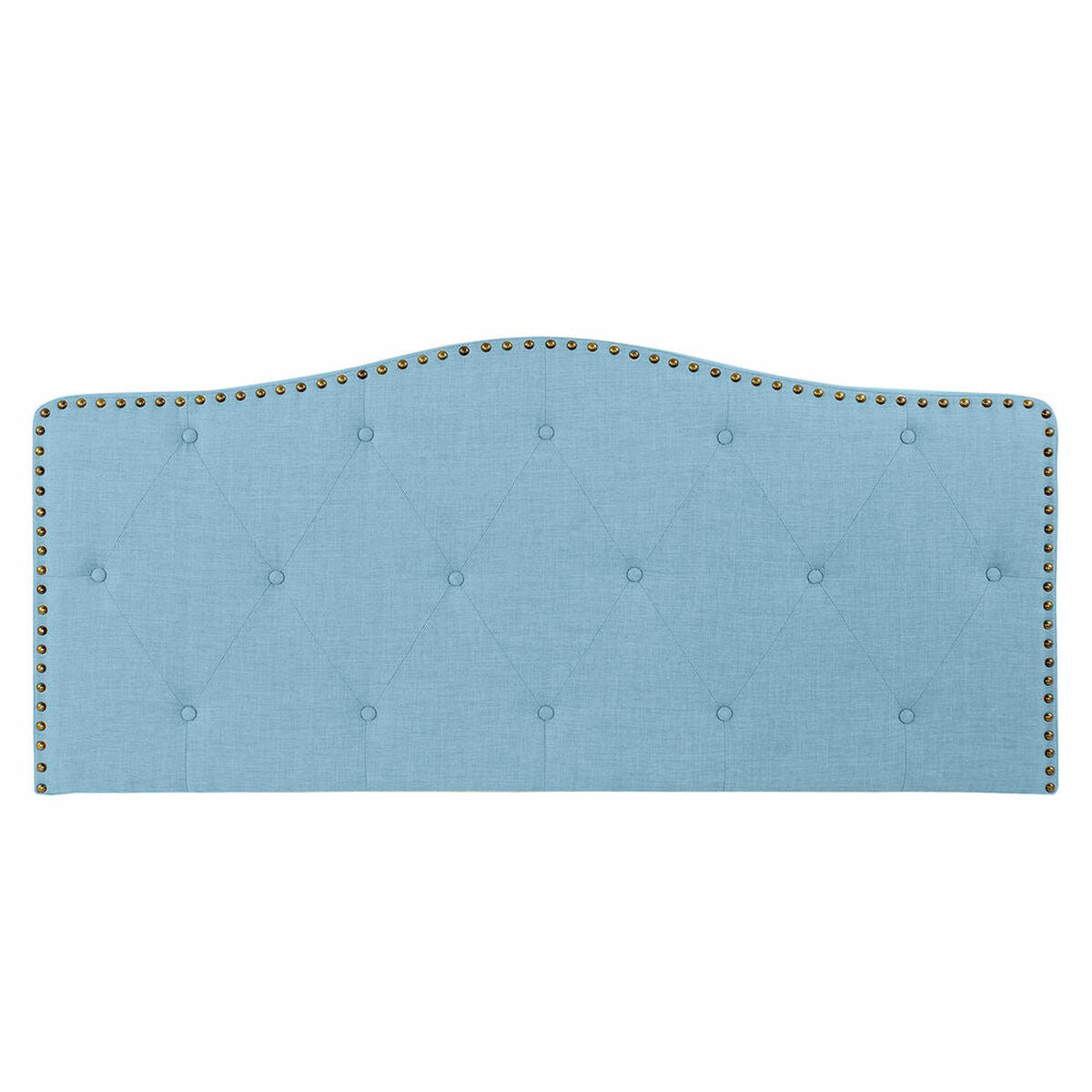 Testiera del Letto DKD Home Decor Azzurro Poliestere Legno d'albero della gomma (146 x 6 x 68 cm)