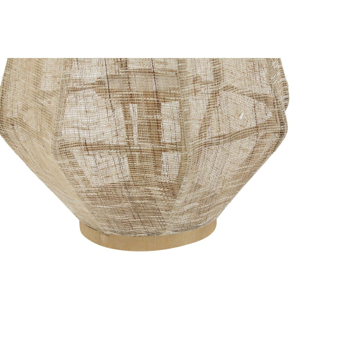 Lanterna DKD Home Decor Cristallo Marrone Lino Bambù (37 x 37 x 62 cm)