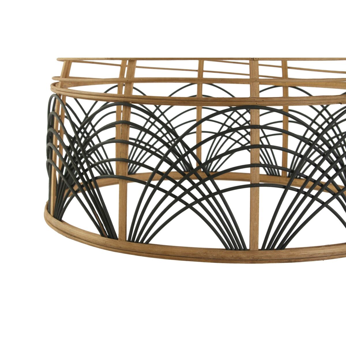 Lampadario DKD Home Decor Bicolore Rattan 50 W (45 x 45 x 60 cm)