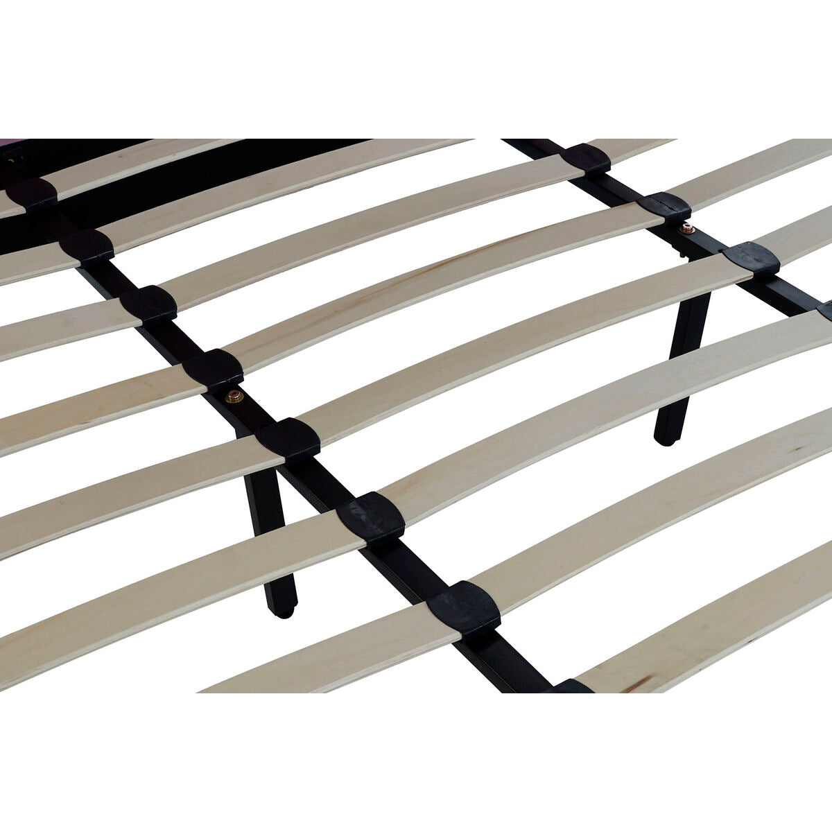 Letto DKD Home Decor Rosa Metallo Legno Poliestere Alluminio (187 x 210 x 137 cm)
