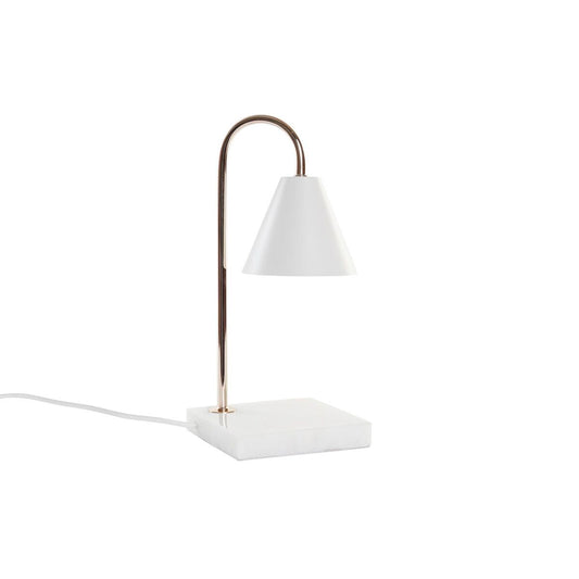 Lampada da tavolo DKD Home Decor Dorato Bianco (15 x 15 x 33 cm)