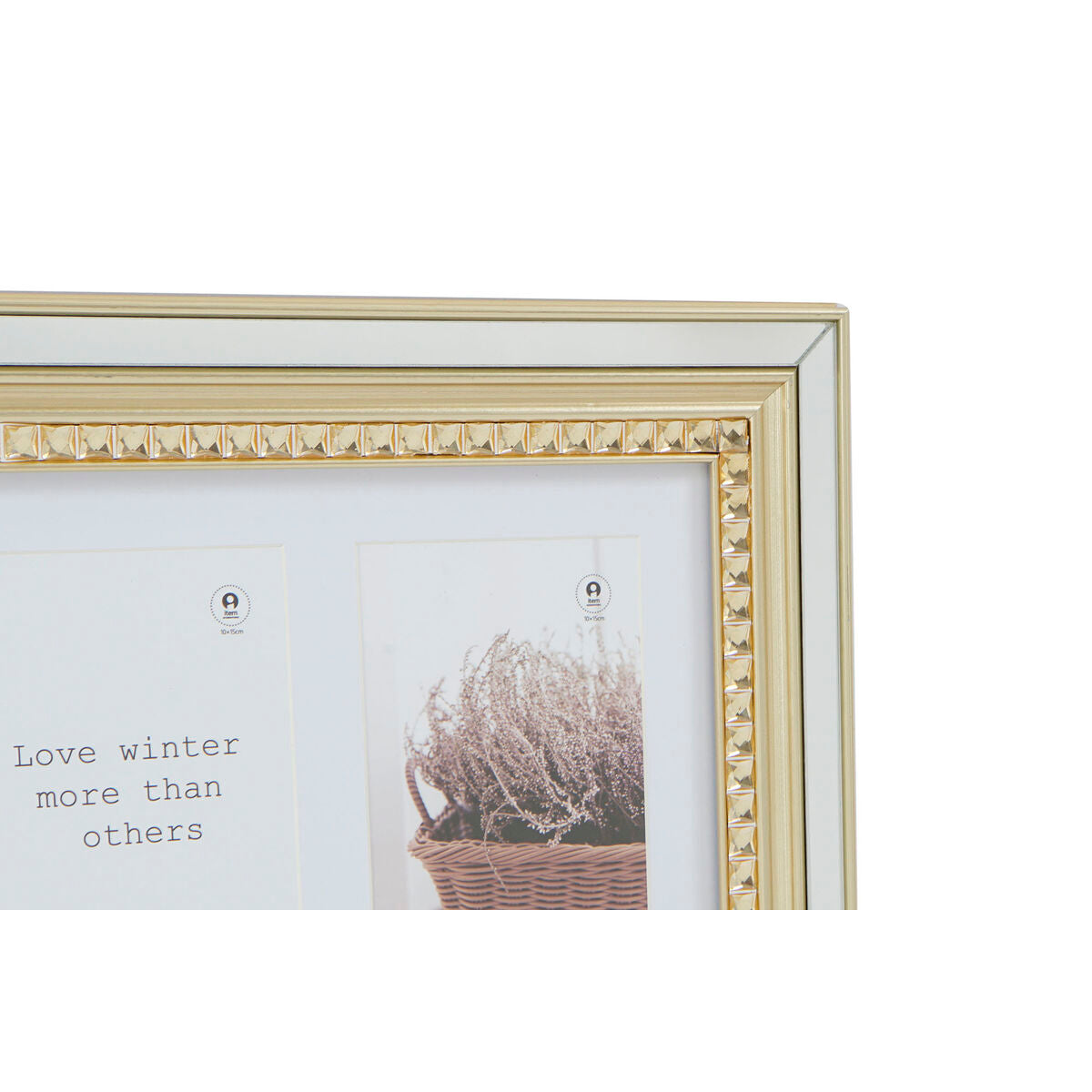 Cornice Portafoto DKD Home Decor Luxury Argentato Dorato Tradizionale (46,5 x 2 x 28,5 cm) (2 Unità)