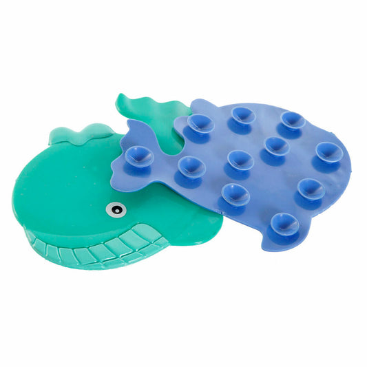 Tappeto da bagno DKD Home Decor 11,5 x 1 x 10 cm Azzurro Turchese Per bambini PVC 10 cm (2 Unità)