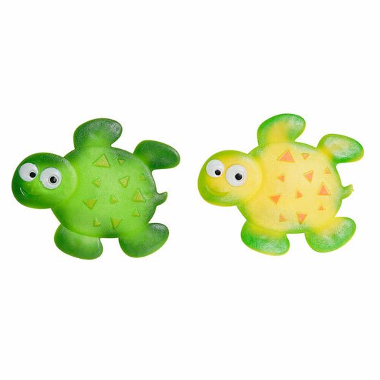 Tappeto da bagno DKD Home Decor 11,5 x 1 x 10 cm Verde Giallo Per bambini Tartaruga PVC 10 cm (2 Unità)