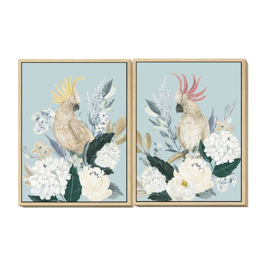 Quadro DKD Home Decor Fiori (60 x 4 x 80 cm) (2 pezzi)