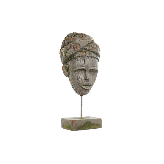 Statua Decorativa DKD Home Decor S3019580 Fibra di Vetro Grigio Metallo Africana (20 x 12 x 55 cm) (24,5 cm) (24 x 15 cm)