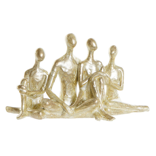 Statua Decorativa DKD Home Decor Dorato Resina Moderno Famiglia (21 x 8 x 12 cm)