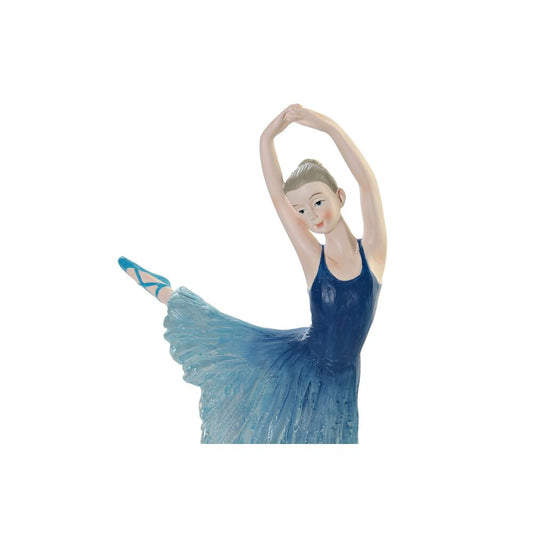 Statua ballerina danzante DKD Home Decor Azzurro Resina (13 x 6 x 22.5 cm)
