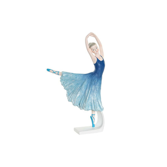 Statua ballerina danzante DKD Home Decor Azzurro Resina (13 x 6 x 22.5 cm)