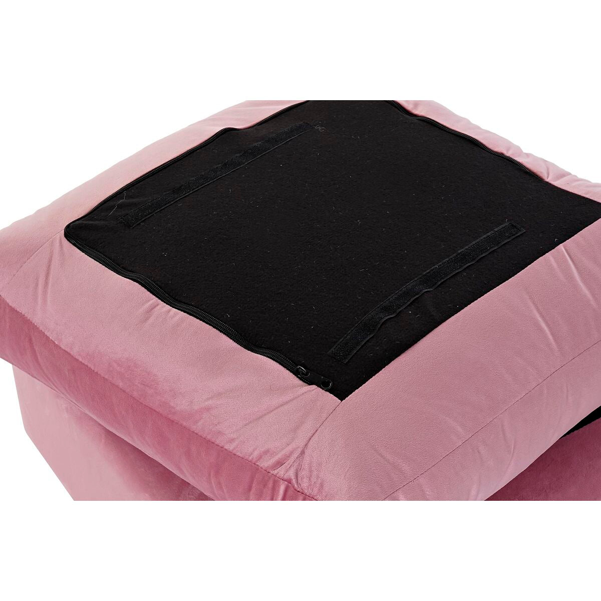 Poggiapiedi DKD Home Decor Rosa Poliestere Moderno (55 x 55 x 30 cm)